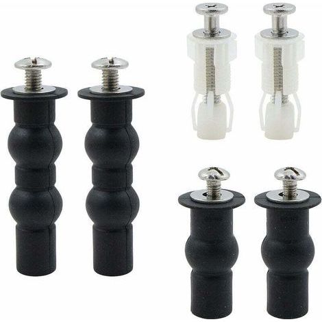 pair Ensemble de 3 paires de vis d'expansion pour fixation de couvercle de toilette, boulons d'expansion universels, accessoires de vis pour abattant de siège de toilette, RTGPT