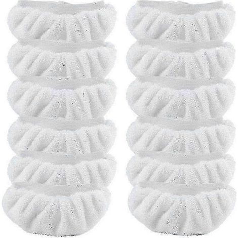 Lot de 12 embouts de nettoyage à main en tissu éponge pour nettoyeur vapeur SC 2-5 - Accessoire de nettoyage réutilisable et durable (1/5)