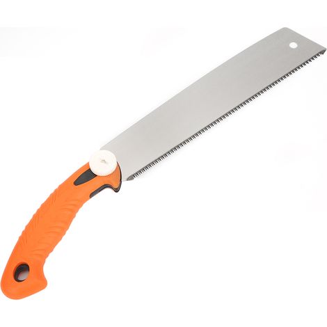 Scie à main de 25 cm (10 pouces), portable, antidérapante, en acier inoxydable, scie à bois, outil à main (1/5)