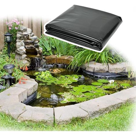Bassin exterieur jardin,Bâche pour bassin liner,Différentes tailles,Matériau en polyéthylène haute densité robuste,Résistant aux UV et déchirures,Flexible carpes koï piscines à poissons - 4mx12m (1/5)