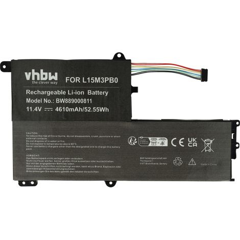 vhbw Akku Ersatz für Lenovo B102297-0004, L15M3PB0, 5B10K84638, L15L3PB0, L15C3PB1 für Notebook (4610 mAh, 11,4 V, Li-Ion) Typ B (1/5)
