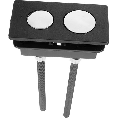 Bouton Poussoir Double Chasse d'Eau WC, Réservoir Rectangle ABS, Commande Double Débit pour Toilette et Salle de Bain (1/5)