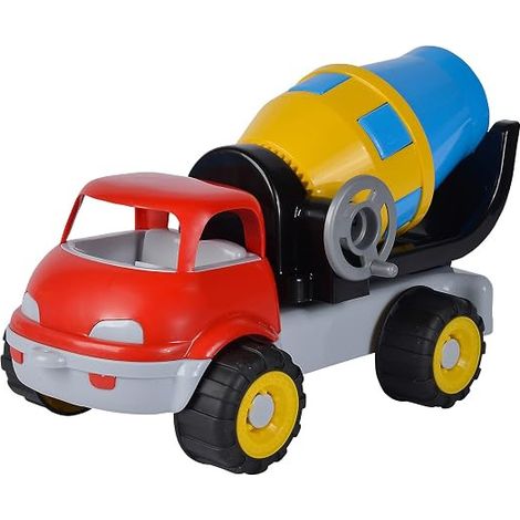 SIMBA- BÉTONNIÈRE-JOUET DE SABLE-38 CM-MATÉRIAU SOUPLE-POUR PNEUS À PARTIR DE 10 MOIS, 107134611