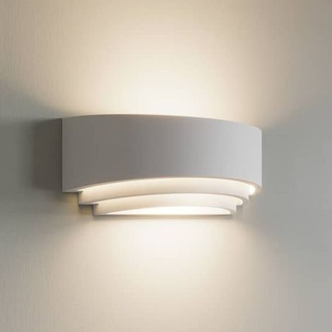[NEUWERTIG] B-Ware Lindby Wandleuchte Lucien Wandlampe Lampe Leuchte Wohnzimmer Flur Gipslampe weiß (1/2)