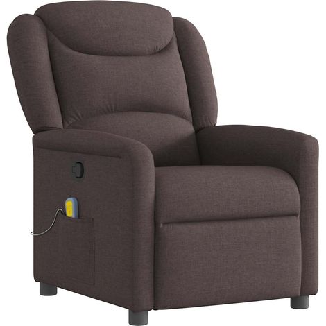 Maison Exclusive - Massagesessel Dunkelbraun Stoff