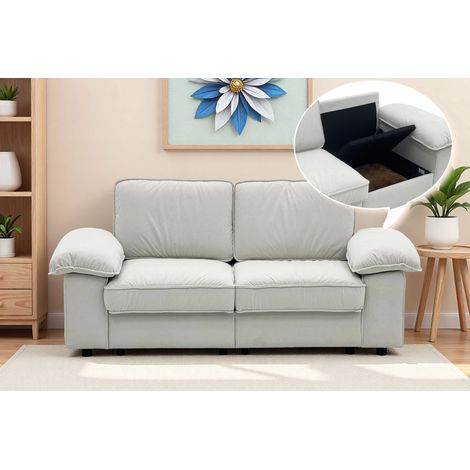 FX-P20EU-CW1 (SOFA 8813-1) Canapé contemporain avec rangement sous l’assise – design peu encombrant et confortable pour les appartements modernes (1/5)