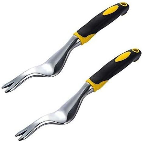 Lot de 2 outils de jardinage manuels pour désherbant les mauvaises herbes pour le jardin, la plantation de fleurs et les mauvaises herbes