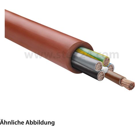 HELU KABEL SiHF 5G1mm² Silikonleitung AD 8,8mm Nennspannung Uo/U 300V/500V - 1 Meter