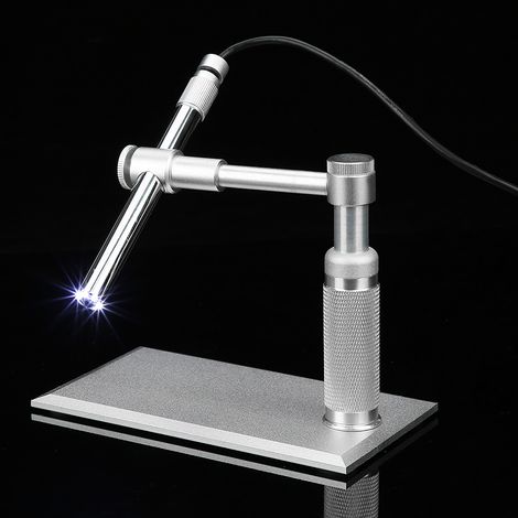 Loupe de microscope numérique USB, support pour appareil photo, loupe pour webcam