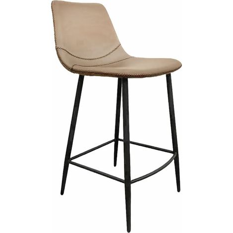 Naber Hocker Lino 2KM, Gestell schwarz matt, Bezug hellkhaki (1/2)