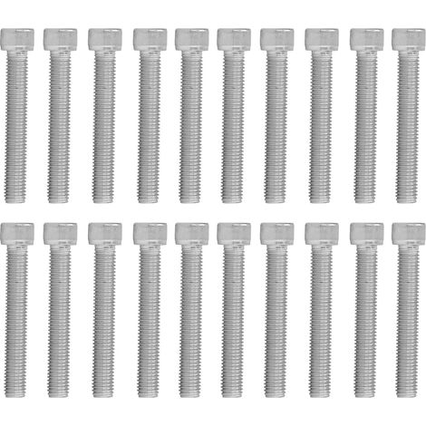 Lot de 20 vis à tête cylindrique hexagonale creuse M12x65 en acier inoxydable A2-70, filetage grossier 1.75, norme DIN 912 (1/5)