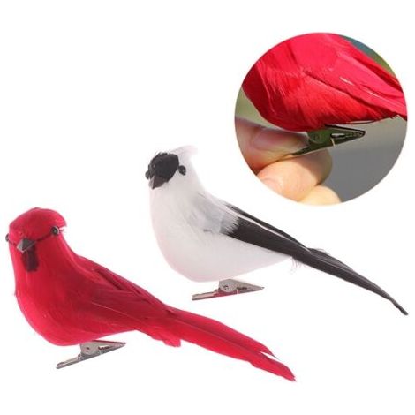 Plume en mousse créative, perroquets artificiels, modèle d'oiseau, pour la maison, en plein air, décoration de mariage bricolage (1/5)