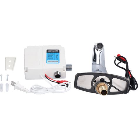 Robinet à capteur G1/2 infrarouge sans contact en laiton, robinet d'eau automatique pour salle de bain, prise CN 220 V (1/5)