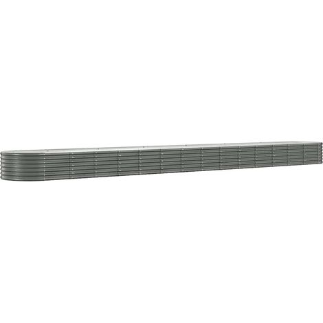 Maison Exclusive - Jardinera arriate acero galvanizado gris 620x8 (1/5)
