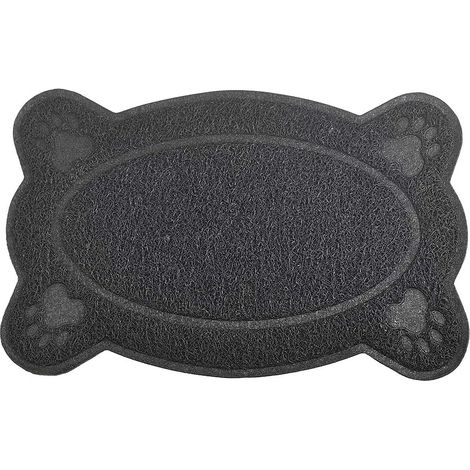 Katzenstreumatte – 1 Stück – PVC – wasserdicht und rutschfest – für den Heimgebrauch – Schwarz – 40,6 x 25,4 cm (1/2)