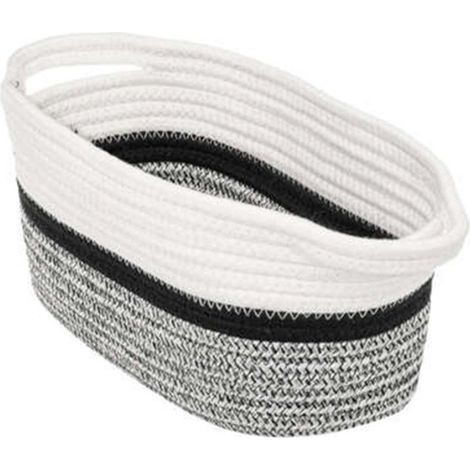 Panier de Rangement "Mix N Modul" 15x31cm Blanc & Noir (1/2)