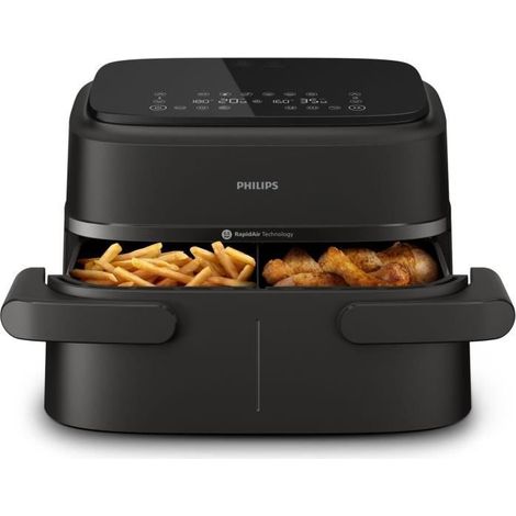 Philips – Friteuse sans huile 7.1L – 2400W – Technologie Rapid Air – Écran tactile avec préréglages – Nettoyage facile au lave-vaisselle