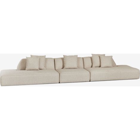 Divano componibile Cardea 3 pezzi con doppia chaise longue imbottita SKLUM            