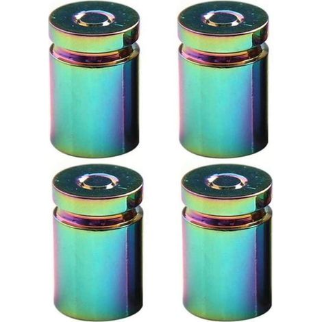 Juego de 4 tapones para válvulas de neumáticos para coche, bicicleta, motocicleta, mono, bici, multicolor (1/5)