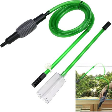 Aspirateur Aquarium, Siphon Aquarium, Pompe Nettoyage Aquarium, Kit de Nettoyage pour Gravier d'aquarium avec Siphon pour Changement d'eau d'aquarium, Nettoyage de Gravier et de Sable (1/5)