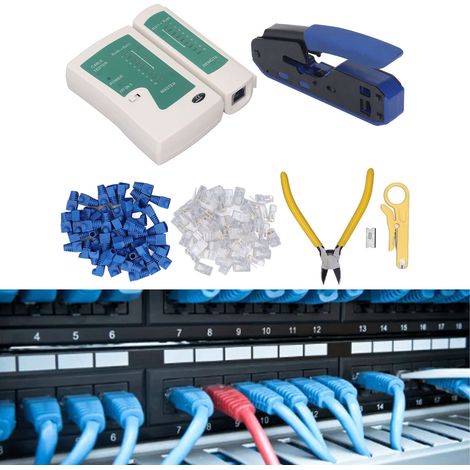 Kit d'outils de sertissage RJ45 pour connecteurs Cat5 et Cat6 (1/5)