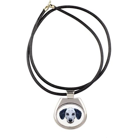 Dalmata, Pointer dalmata - collana con foto e iscrizione geometrica di Art-Dog (1/3)