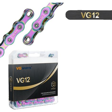 12-Gang Fahrradkette, langlebige Legierungsbauweise, verbesserte Schaltleistung, 1pc 12-Gang Regenbogen (1/2)