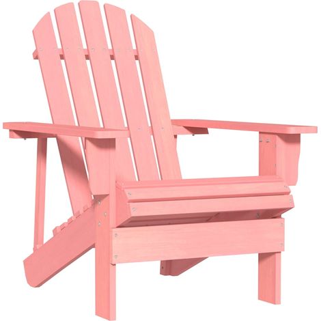 vidaXL Chaise de jardin Adirondack Bois de sapin massif Rose (1/5)