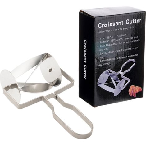 Couteau à croissants en acier inoxydable avec roulette de découpe pour pizzas croissants et pâtisseries (1/5)