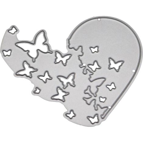Herz für Schmetterling Metallstanzformen Schablone Scrapbooking DIY Album Stempelkarte