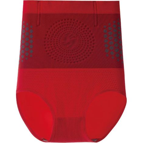 Short sculptant thermogénique brûleur de graisse pour femme, pantalon de yoga taille haute gainant, culotte sculptante rouge taille L (1/5)