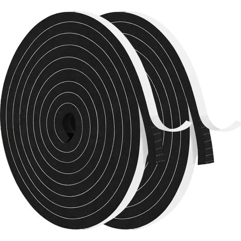 10 m Insulating Door and Window Seal (10 mm x 6 mm), Anti-Cold, Shock and Anti-Slip, Noise and Thermal Insulation, 2 Rolls Total for Entrance Doors (1/5)