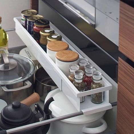 Kitchen drawer organizer, expandable bathroom storage organizer, metal storage rack, telescopic spice rack
