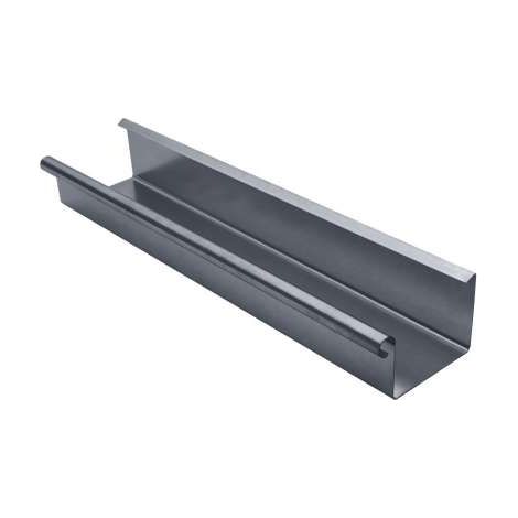 2x 5 Meter GRÖMO ALUSTAR Dachrinne kastenförmig Anthrazit 333 / 5 m, SX (glatt), 83341 (1/2)