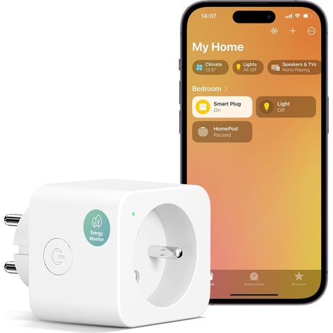 Meross 16A Prise Connectée (Type E) avec Mesure de Consommation Électrique (1/5)