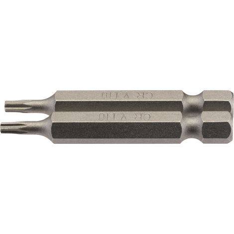 Draper 2-Piece 50mm T10 Security Torx® (TX-STAR®) E-Shank Insert Bits Set – 1/4" Hex Drive (1/5)