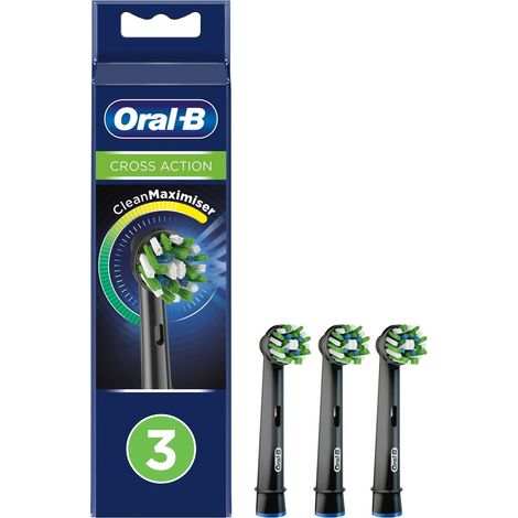 Oral-B CrossAction 80339540 tête de brosses 3 pièce(s) Noir (1/5)
