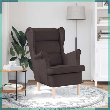 4016899 Fauteuil marron foncé 74x84x100 cm tissu (1/5)
