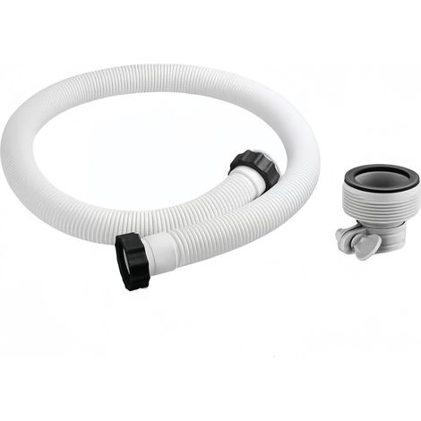 Tuyau de remplacement pour pompe de filtration de piscine de 1,5 pouce avec adaptateur