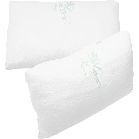 OUNONA Weißer Faser Nackenkissenbezug 2 Stück Packung Atmungsaktiv Ergonomisch für Kopf und Nacken (1/5)