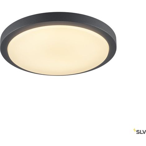 Applique et plafonnier extérieur AINOS gris LED 21W 3000K IP44 - SLV - 229965 (1/5)
