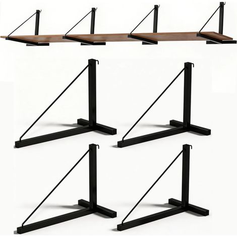 Supportes Étagères Conteneur 4pcs – Acier Résistant, 1,1T, Réglable (1/5)