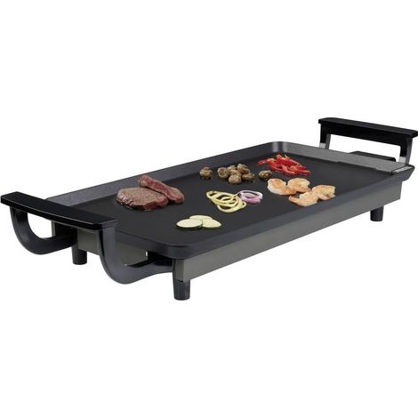 Princess Table Chef Economy 102209 - Barbecue da tavolo, superficie di cottura 43 x 23 cm, termostato regolabile, senza BPA, rivestimento antiaderente, manici Cool-Touch, 1800 Watt