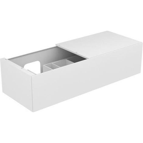 Meuble sous-vasque Edition 11, façade coulissante KEUCO noir brossé