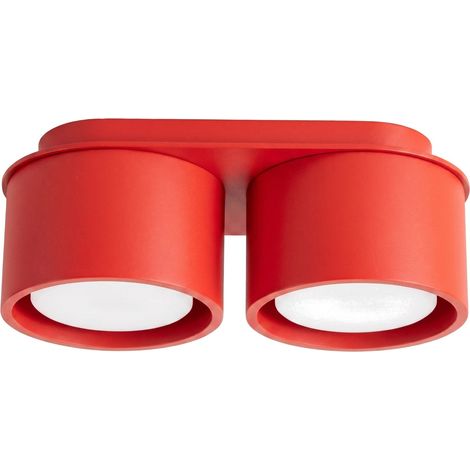 Plafoniere MODO rosso 21x8x10cm Alluminio Sollux (1/5)