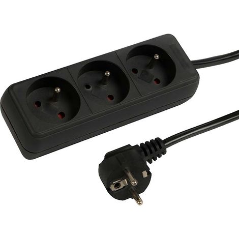 Multiprise PR-1.5M-3G/B (3 prises) 1,3 m (1/2)