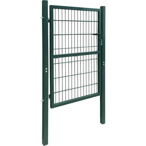 vidaXL Cancello per Recinzione 2D (Singolo) Verde 100x120 cm