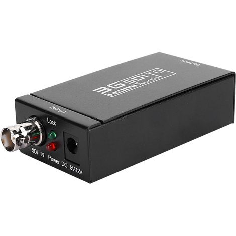 Convertisseur SDI vers HDMI pour caméra et TV, boîtier de commutation haute définition noir, interface 3G SDI, compatible HDMI 1.3, 110-240 V, prise UE (1/5)