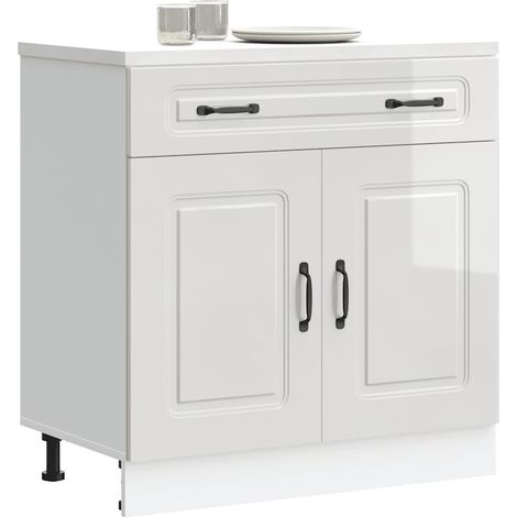 vidaXL Base da Cucina Kalmar Bianco Lucido in Legno Multistrato (1/5)