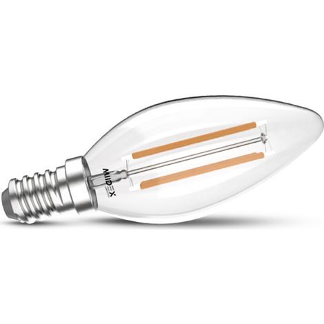 Ampoule LED E14 Filament Flamme 2W 2700K Miidex Lighting® (1/2)